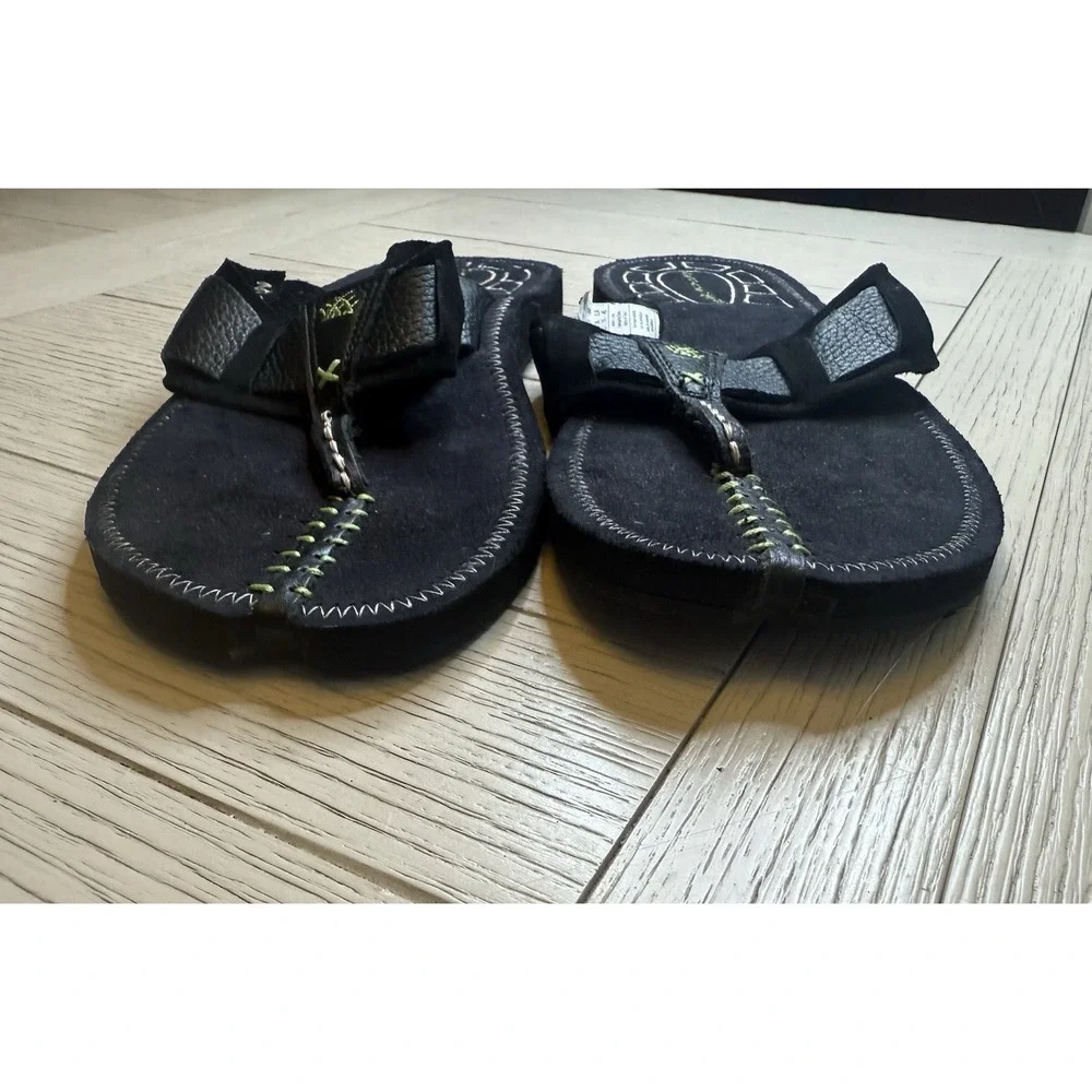 Terrasoles Flip Flop/Thongs/ Sandals Men's Sz 12 Black post toe.Summer, Vacation